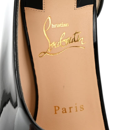 Christian Louboutin Patent Phoebe Asymmetric 100 Pumps 37 Black 7 of 10