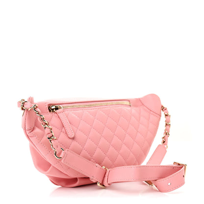 Chanel Lambskin Quilted Bi Waist Bag Fanny Pack Pink 3 of 13