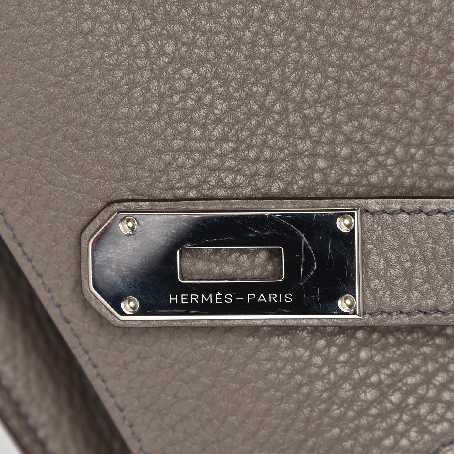 Hermes Taurillon Clemence Eclat Jypsiere 34 Etain Bleu Indigo 8 of 8