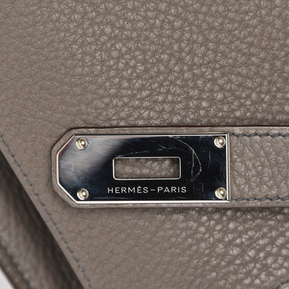 Hermes Taurillon Clemence Eclat Jypsiere 34 Etain Bleu Indigo 8 of 8