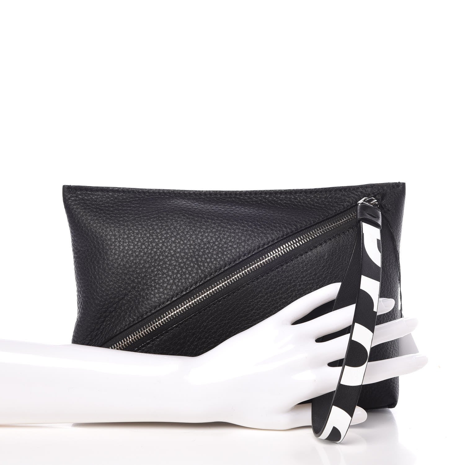 Proenza Schouler Pebble Calfskin Zip Pouch Black 2 of 8