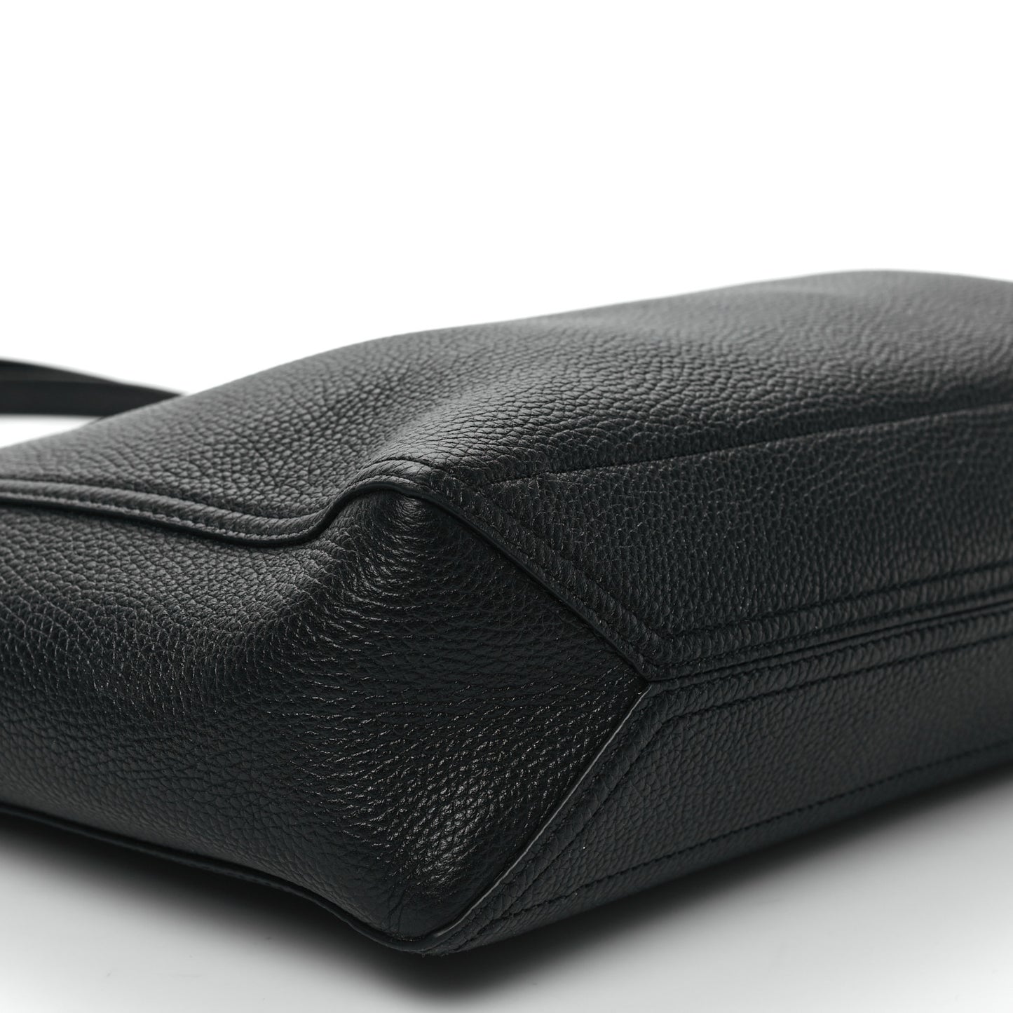 Grained Calfskin Small Dahlia Tote Black