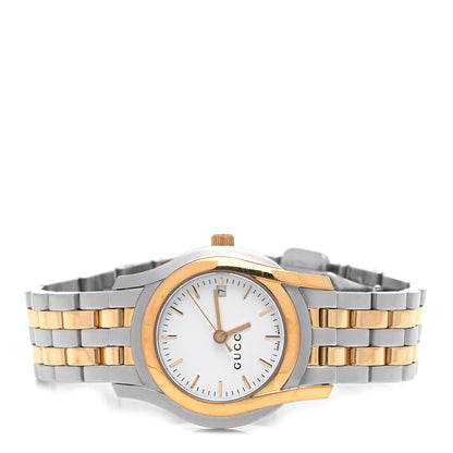 Gucci Stainless Steel Mother of Pearl 27mm 5500L Two Tone Quartz Watch 2 of 4