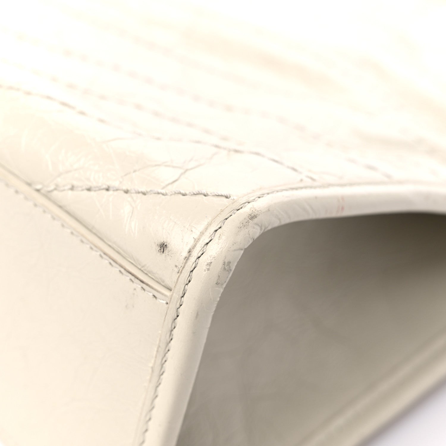 Saint Laurent Crinkled Calfskin Matelasse Monogram Medium Niki Shopper Tote Crema Soft 11 of 17