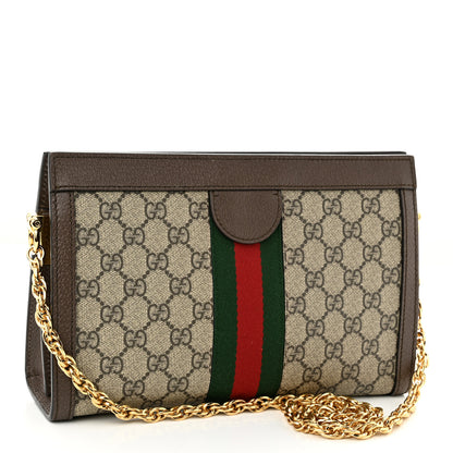 Gucci GG Supreme Monogram Web Small Ophidia Chain Shoulder Bag Brown 3 of 10