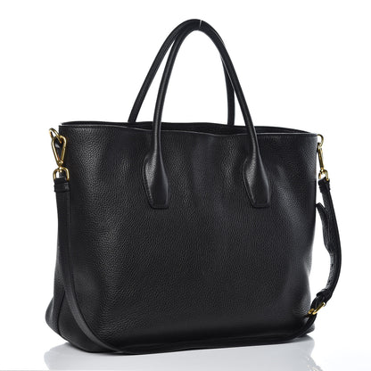 Prada Vitello Daino Tote Black 3 of 9