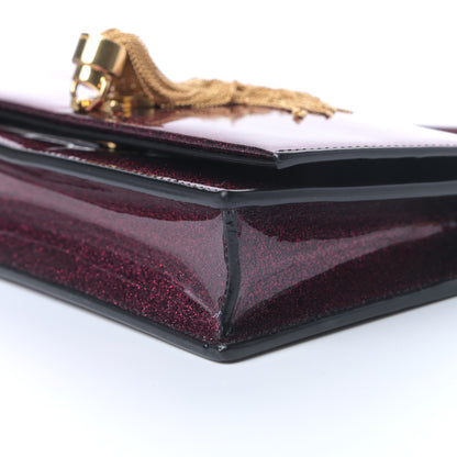 Saint Laurent Glitter Classic Monogram Kate Tassel Chain Wallet Bright Fuchsia 7 of 8