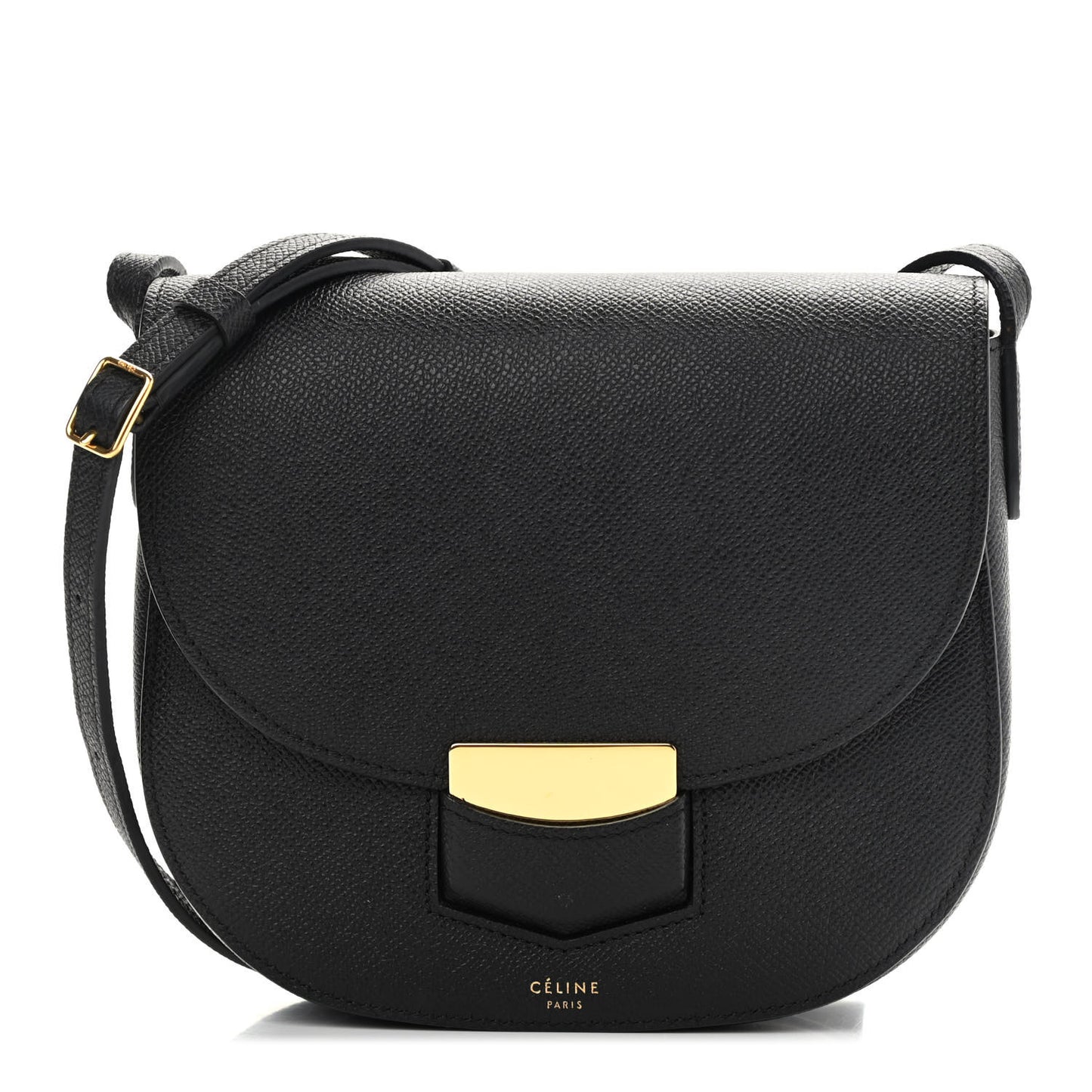 Grained Calfskin Small Trotteur Black