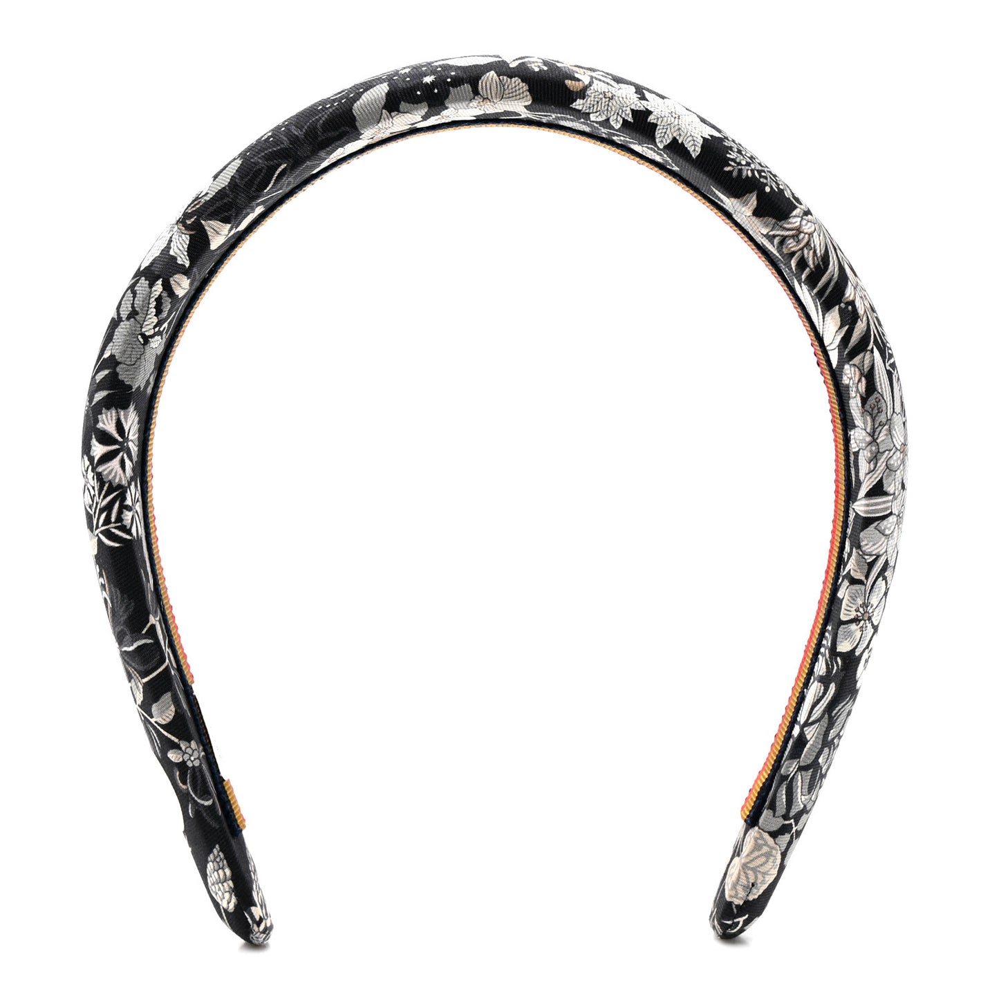 Silk Twill Gina Bloom Headband Black
