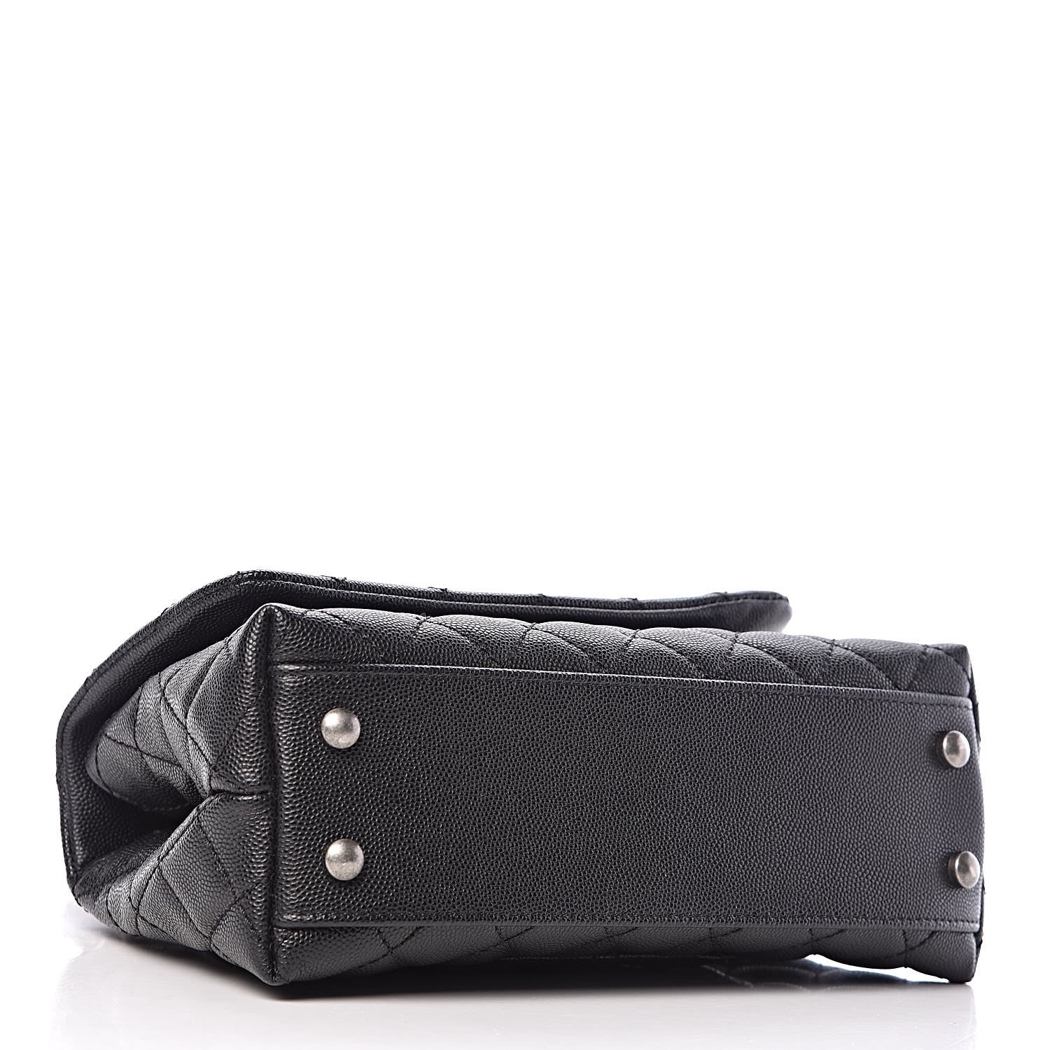 Chanel Caviar Lizard Quilted Mini Coco Handle Flap Black 4 of 9
