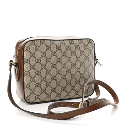 Gucci GG Supreme Monogram Small Horsebit 1955 Shoulder Bag Beige Brown Sugar 3 of 9