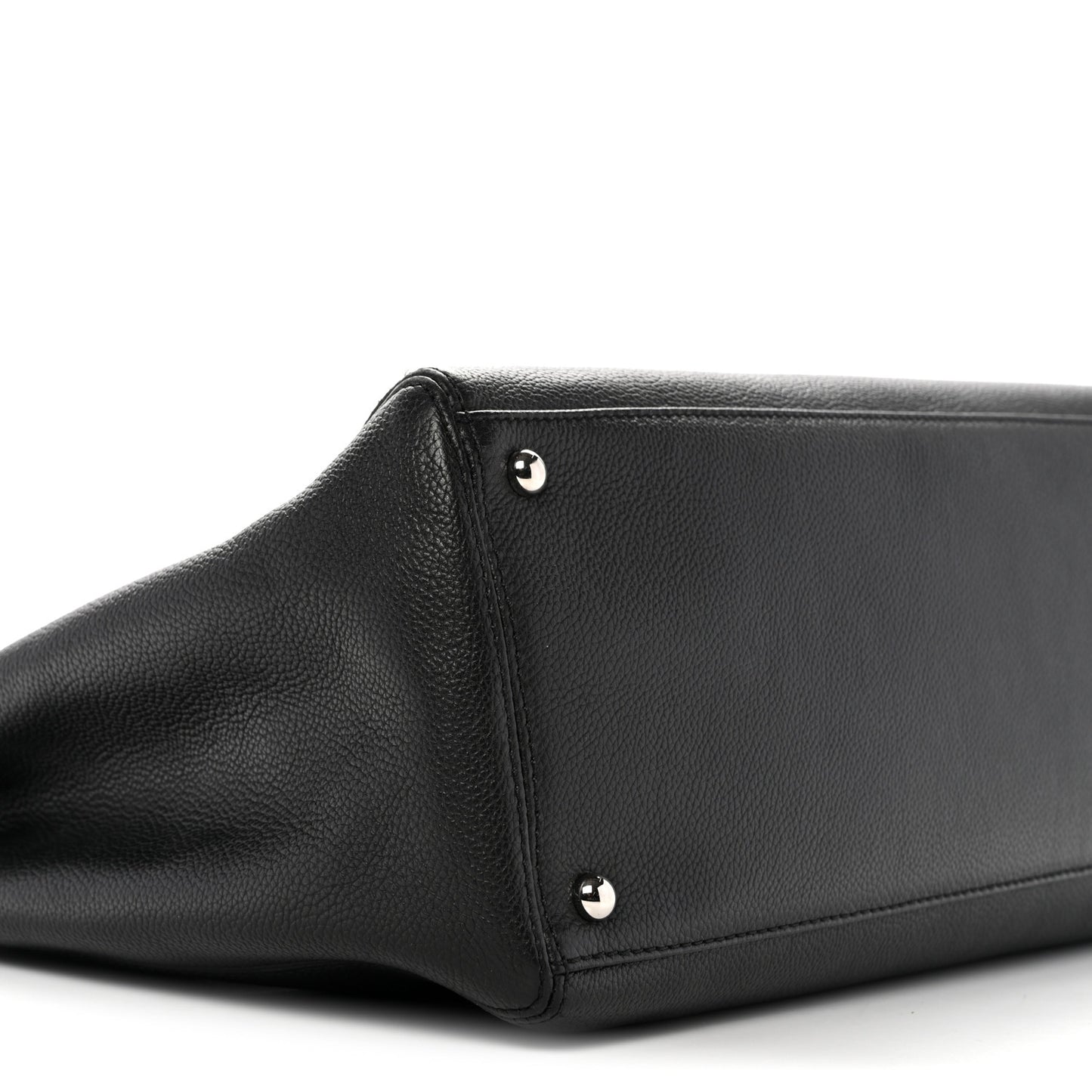 Calfskin Cerf Executive Shopper Tote Black