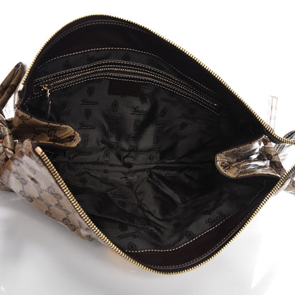 Gucci Crystal Monogram Large Hysteria Clutch Brown 5 of 7