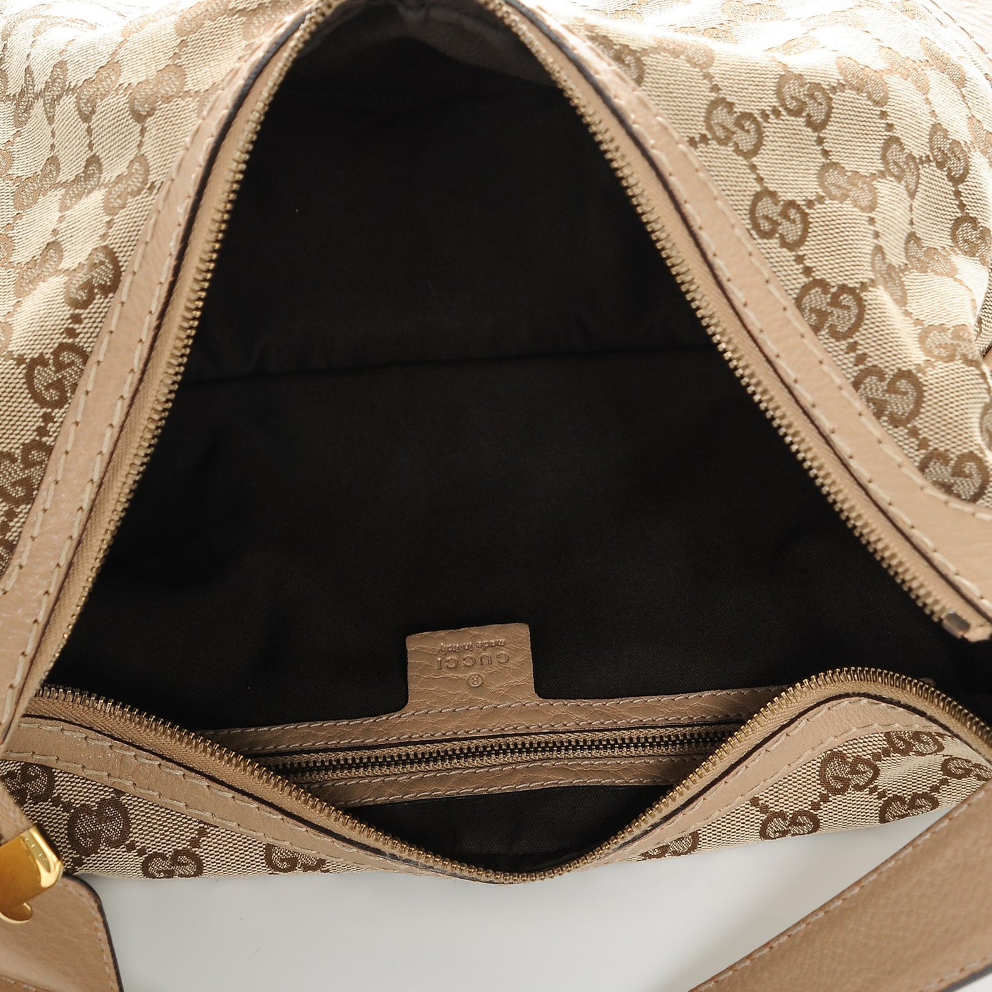 Monogram Medium Jockey Hobo Beige