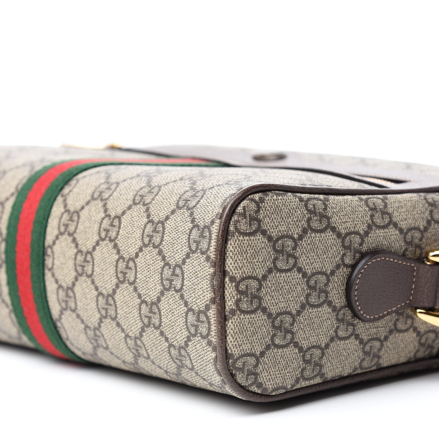 Gucci GG Supreme Monogram Web Small Ophidia Shoulder Bag Brown 7 of 10