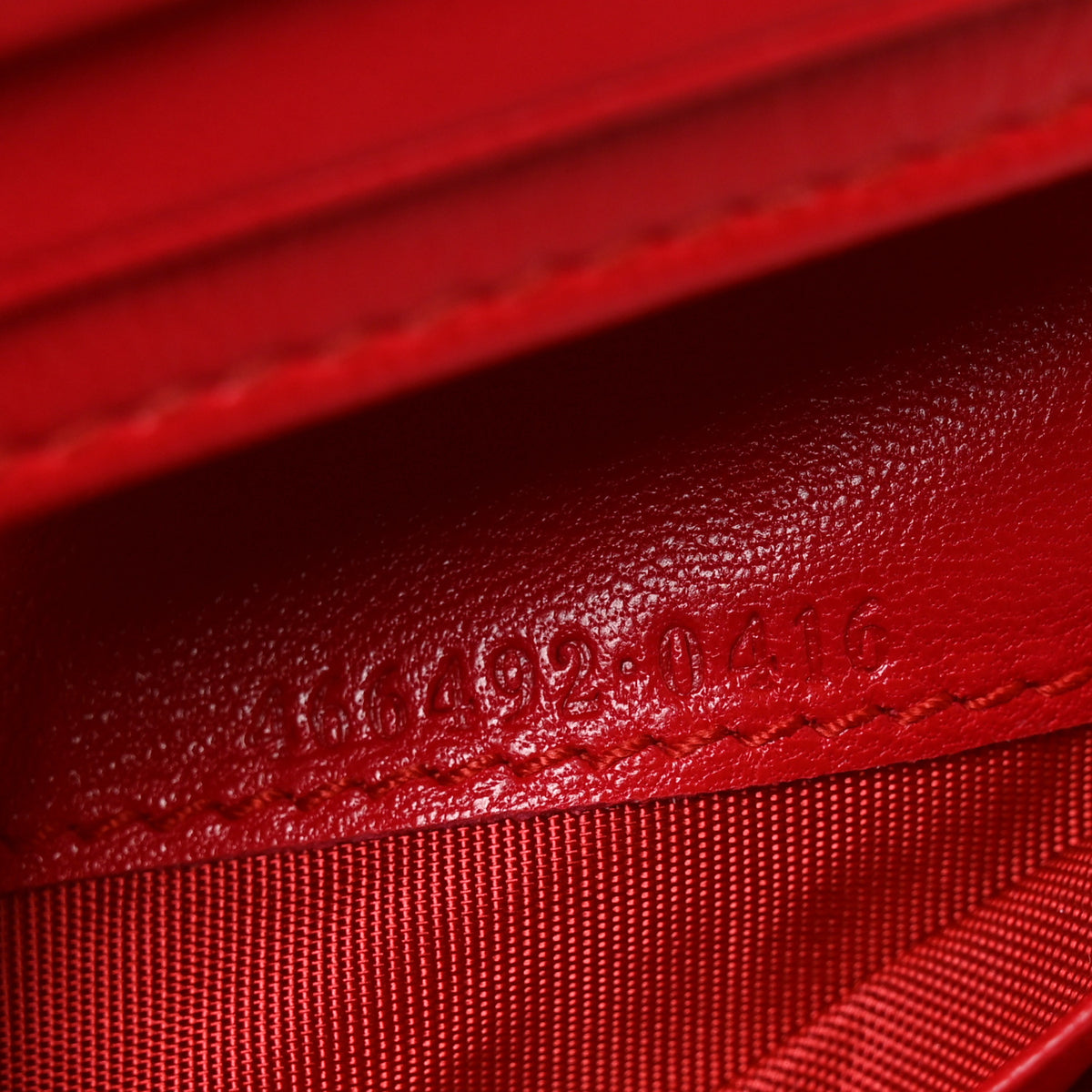 Gucci Calfskin Matelasse GG Marmont Card Case Wallet Bright Red 7 of 8