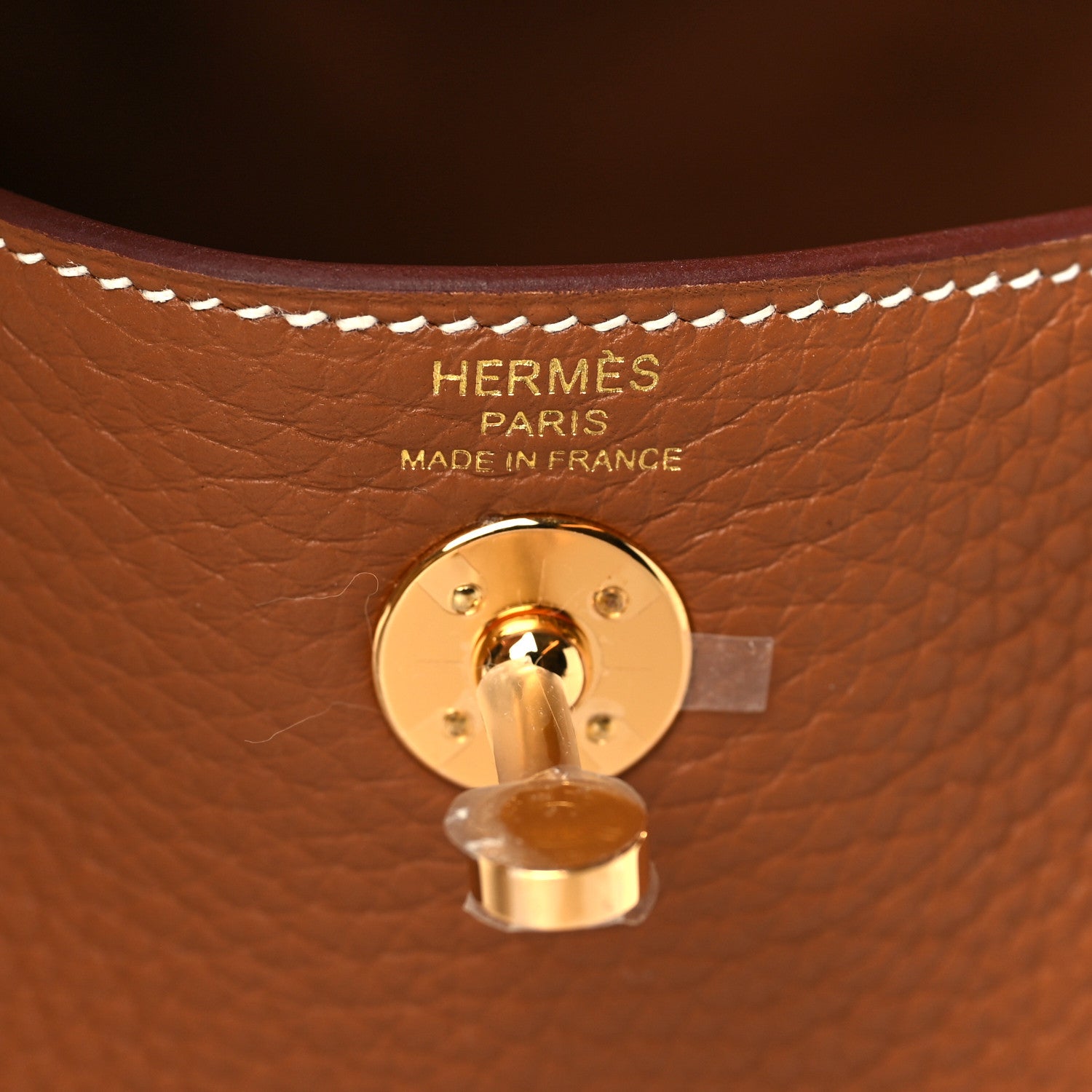 Hermes Taurillon Clemence Mini Lindy 20 Gold 6 of 10