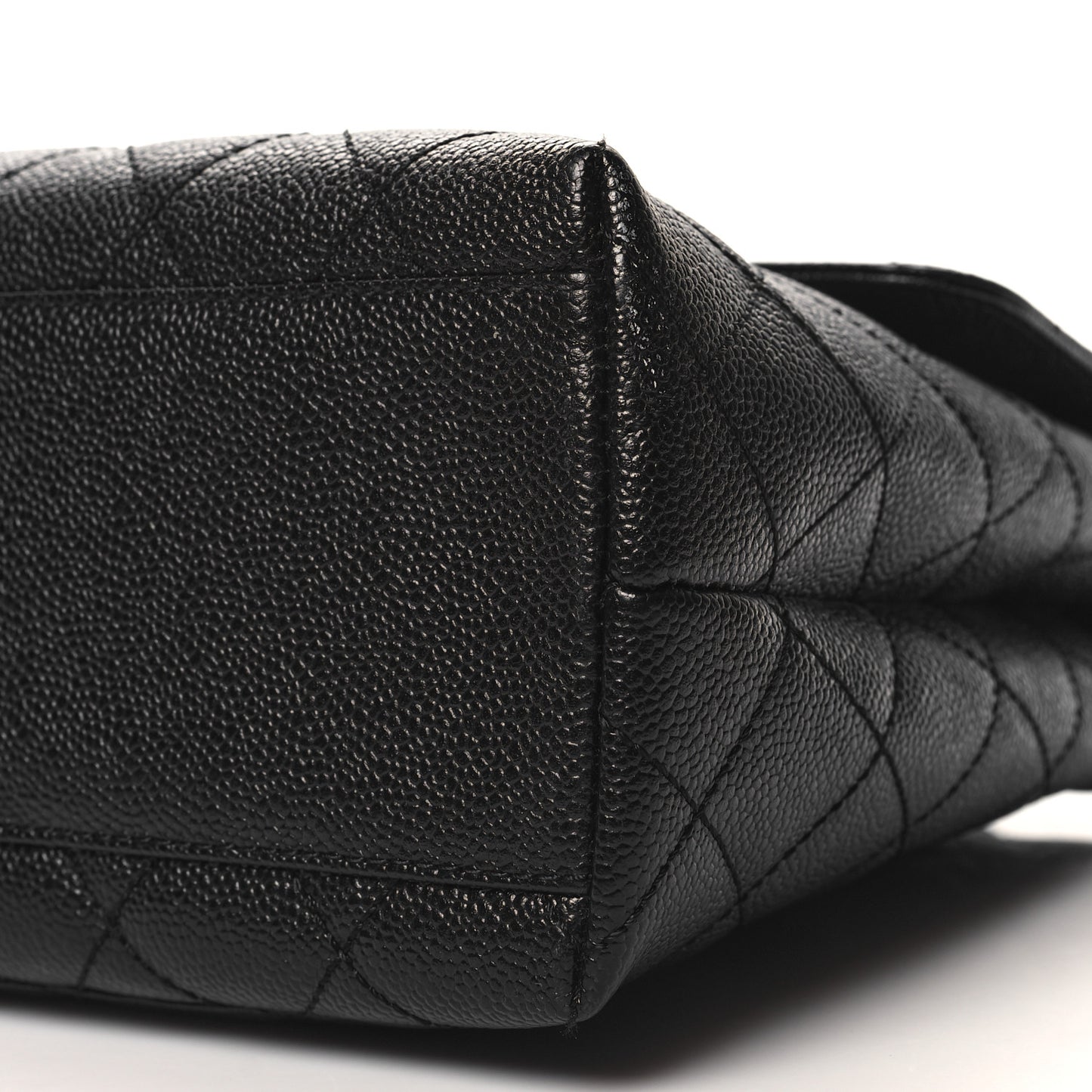 Caviar Quilted Jumbo Kelly Flap Black