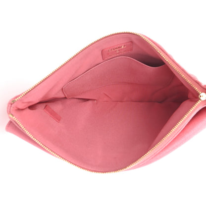 Chanel Iridescent Caviar Quilted Large Flap Cosmetic Case Pink 5 of 7