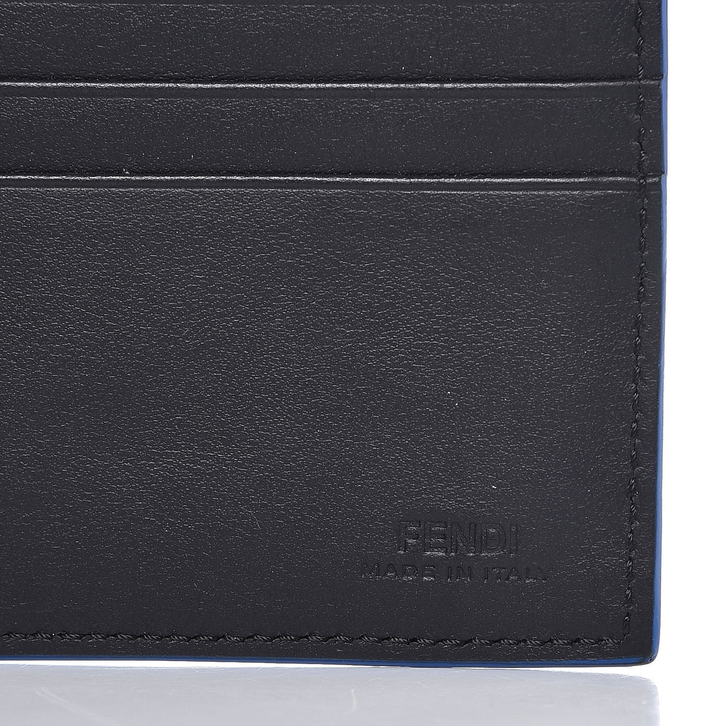 Vitello Century Face No Words Monochrome Bi-Fold Wallet Black