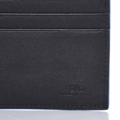 Fendi Vitello Century Face No Words Monochrome Bi-Fold Wallet Black 6 of 8