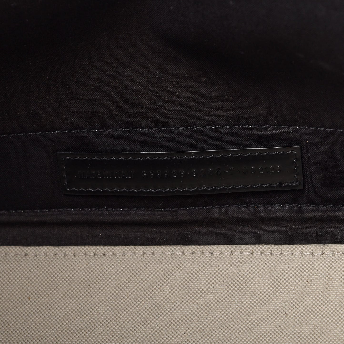 Cotton Canvas Calfskin M Navy Cabas Grey