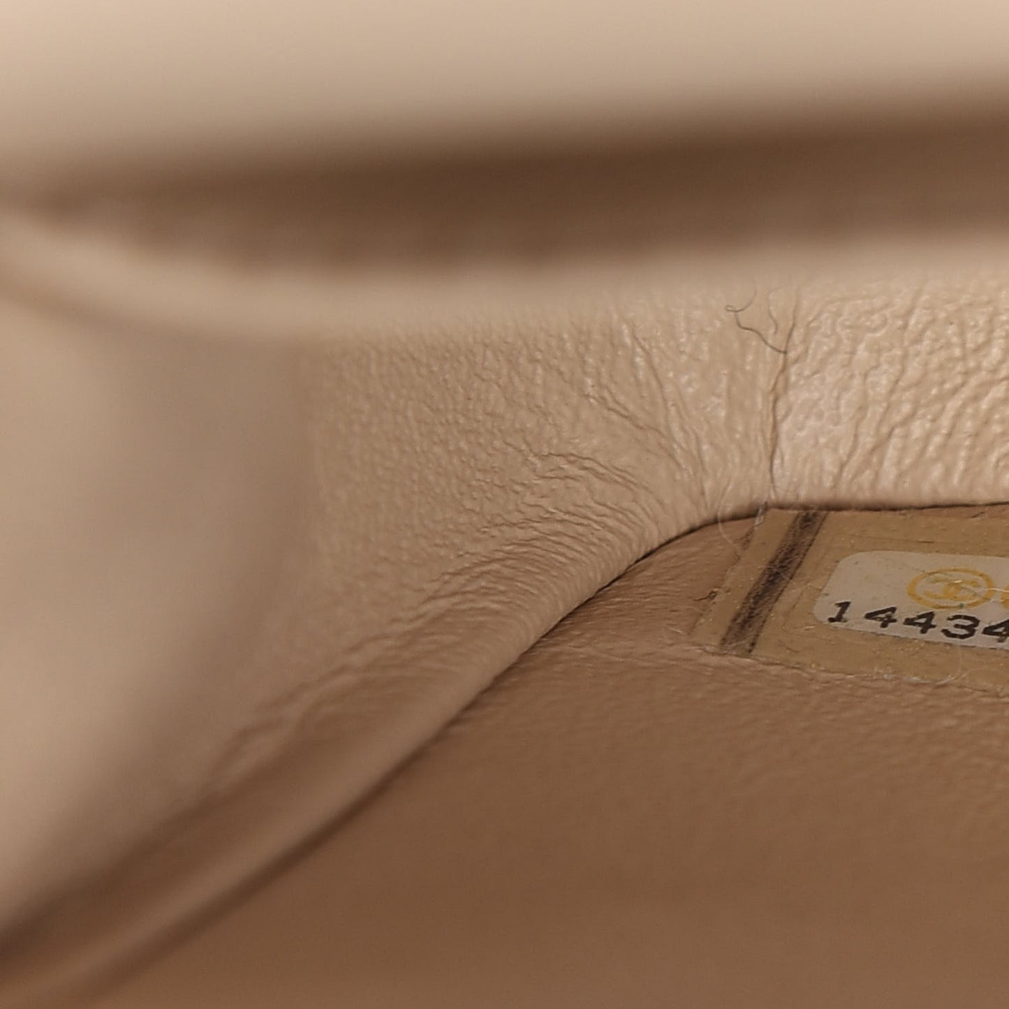 Caviar Quilted Medium Double Flap Beige