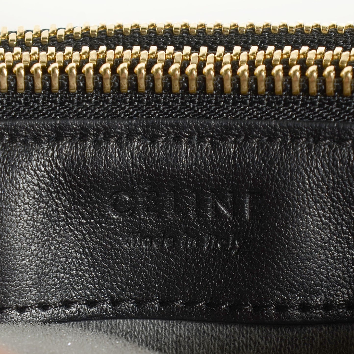 Calfskin Astrakhan Embossed Small Trio Crossbody Black