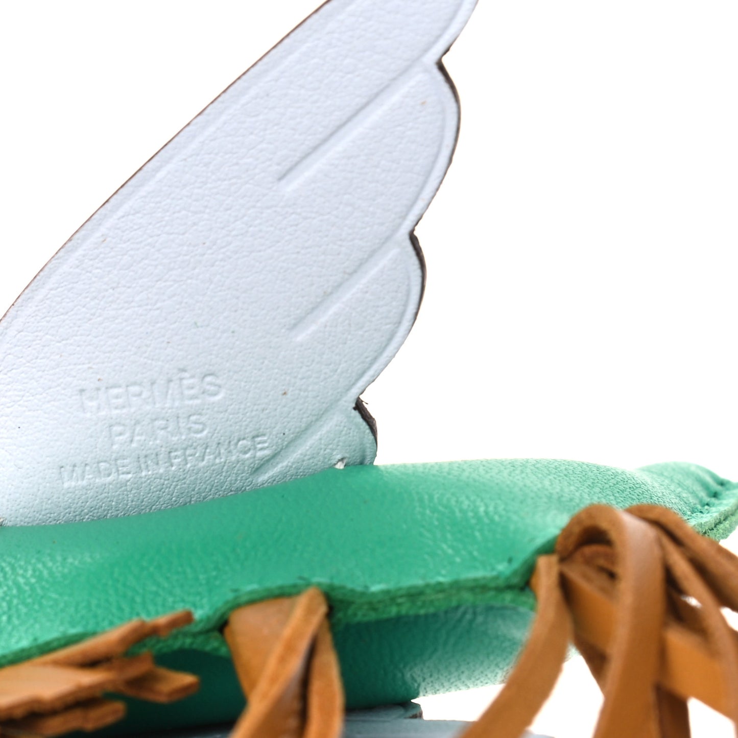 Milo Lambskin Grigri Rodeo Pegase Horse Bag Charm PM Menthe Sesame Bleu Brume