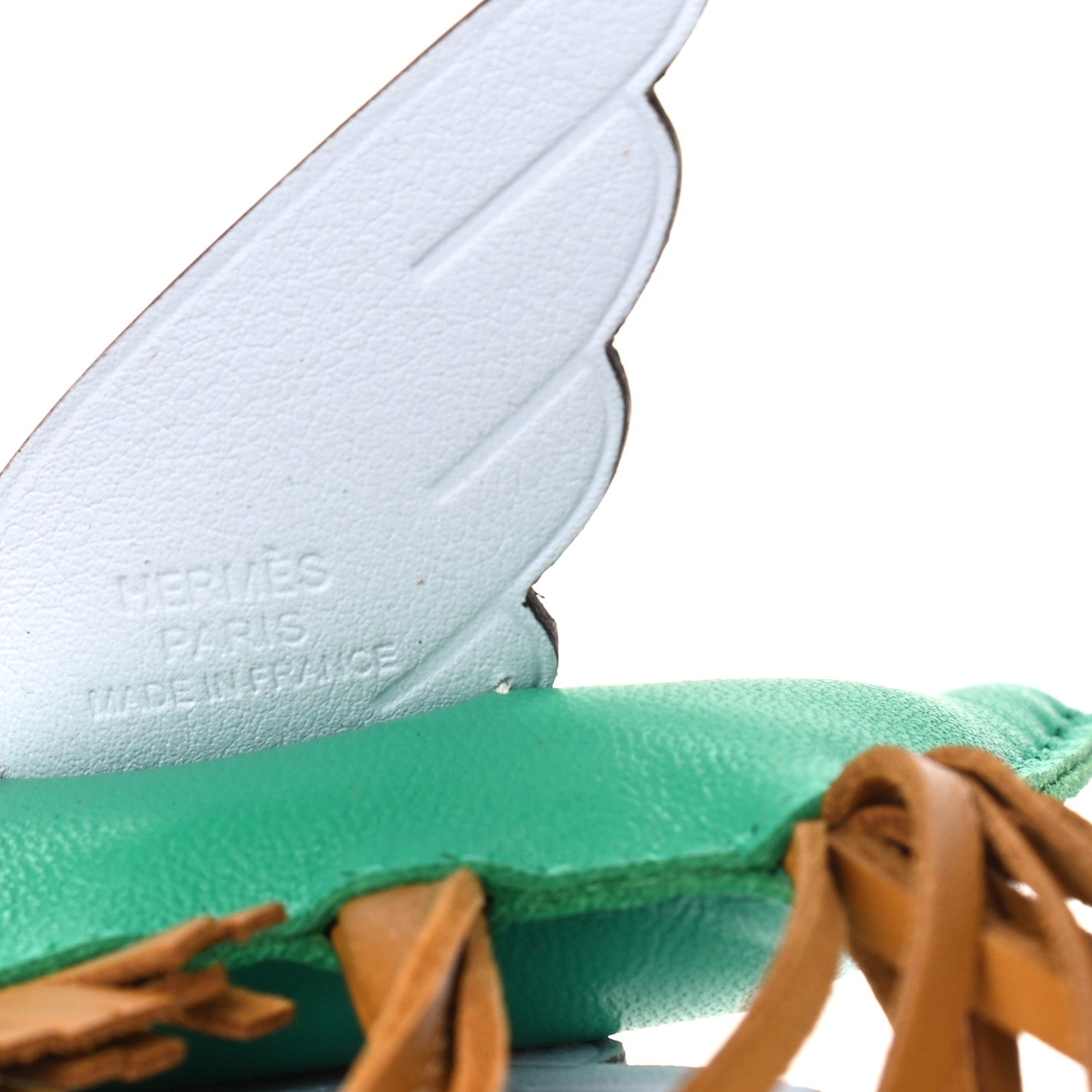 Hermes Milo Lambskin Grigri Rodeo Pegase Horse Bag Charm PM Menthe Sesame Bleu Brume 3 of 4