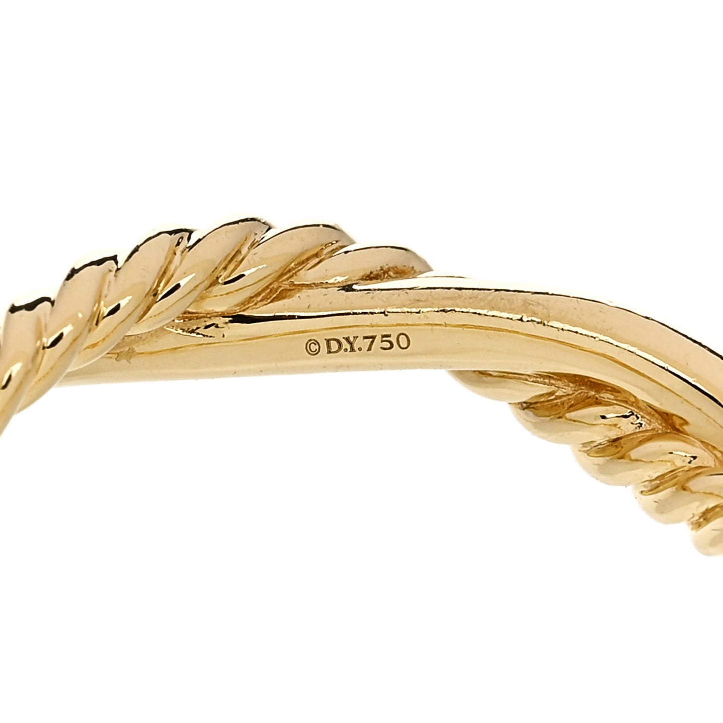 18K Yellow Gold Diamond Petite Infinity Twisted Ring  56 7.5
