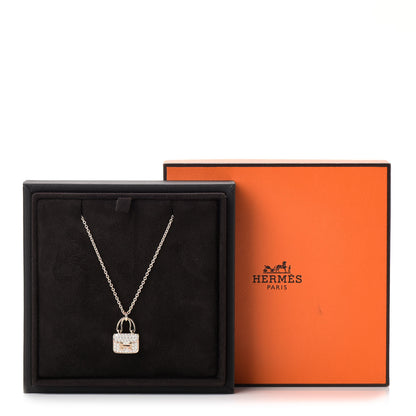 Hermes 18K Rose Gold Diamond Constance Amulettes Pendant Necklace 6 of 6
