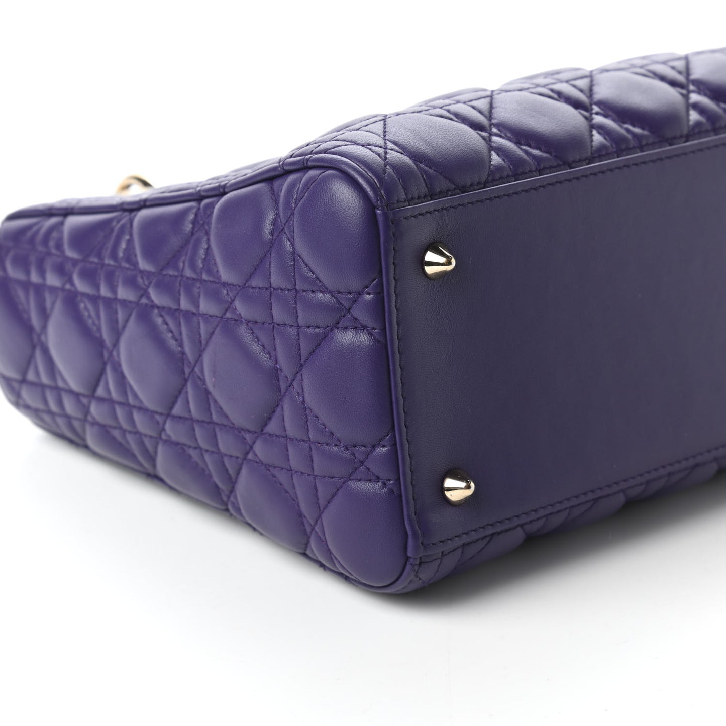 Lambskin Cannage Medium Lady Dior Purple