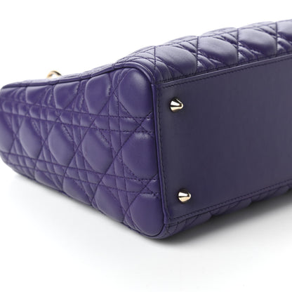 Christian Dior Lambskin Cannage Medium Lady Dior Purple 6 of 10
