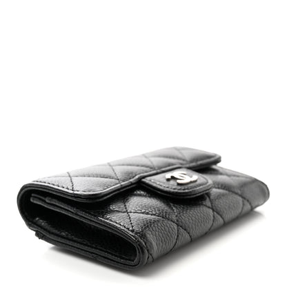 Chanel Caviar Quilted Flap Card Holder Wallet Black 4 of 8