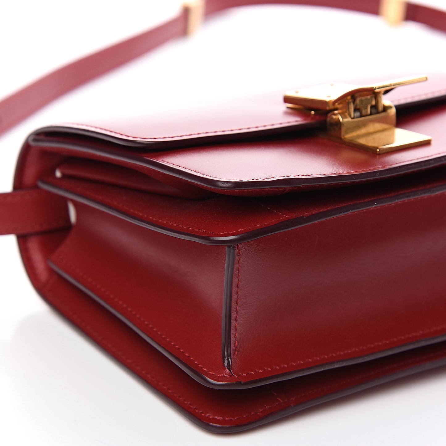 Smooth Calfskin Small Classic Box Flap Bag Red