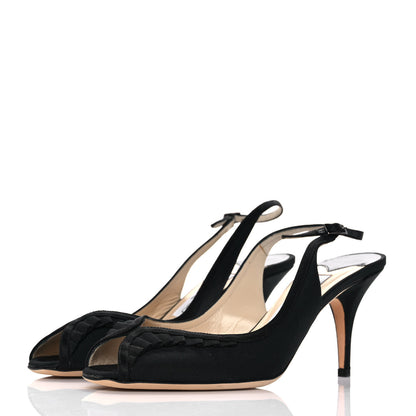 Jimmy Choo Satin Pleated Pumps 39 Black 3 of 7
