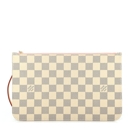 Louis Vuitton Damier Azur Neverfull MM GM Pochette Rose Ballerine 1 of 4