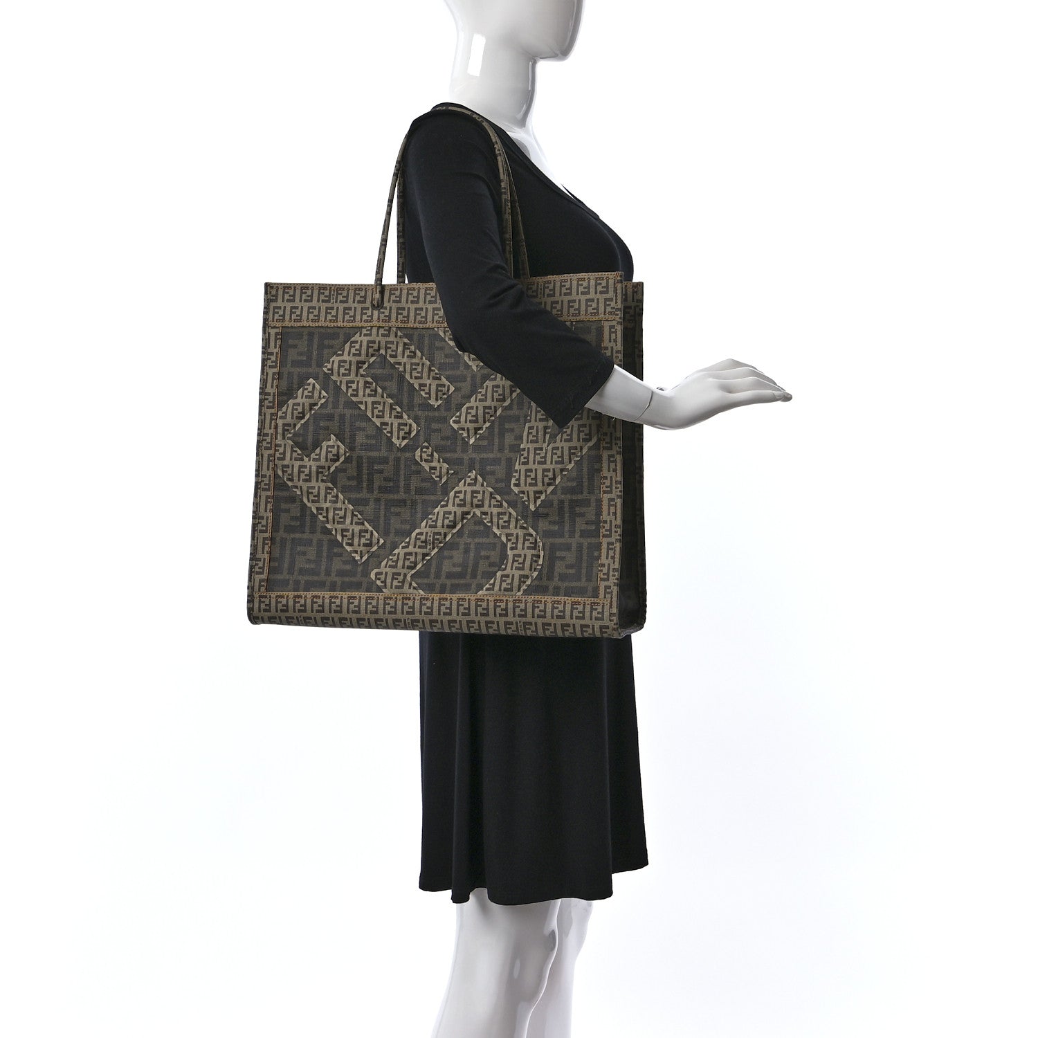 Fendi Zucca Zucchino FF 1974 Tote Tobacco 2 of 11