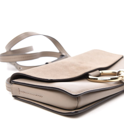 Chloe Suede Calfskin Small Faye Shoulder Bag Motty Grey 7 of 12