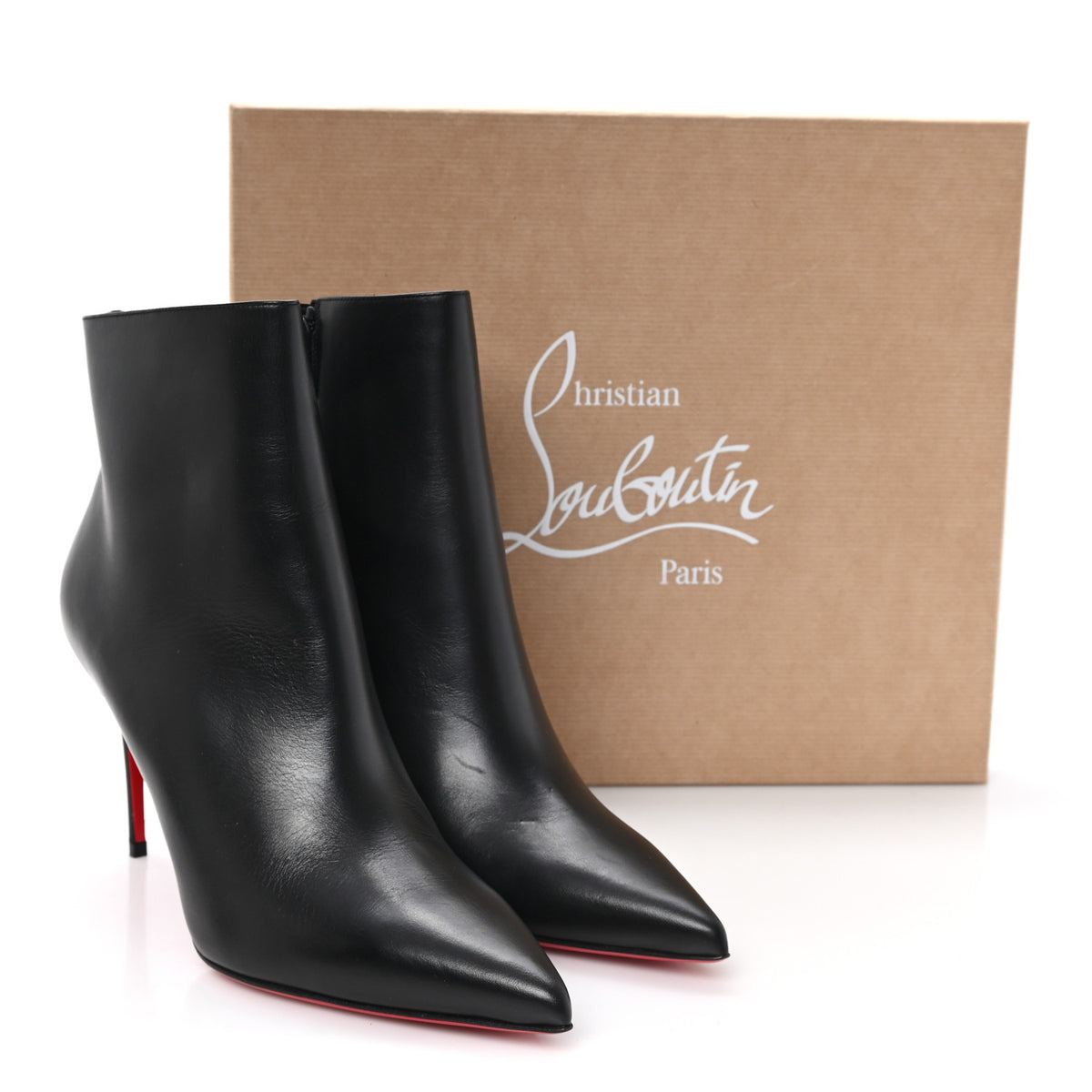 Christian Louboutin Calfskin So Kate Booty 100 Ankle Boots 40 Black 9 of 9