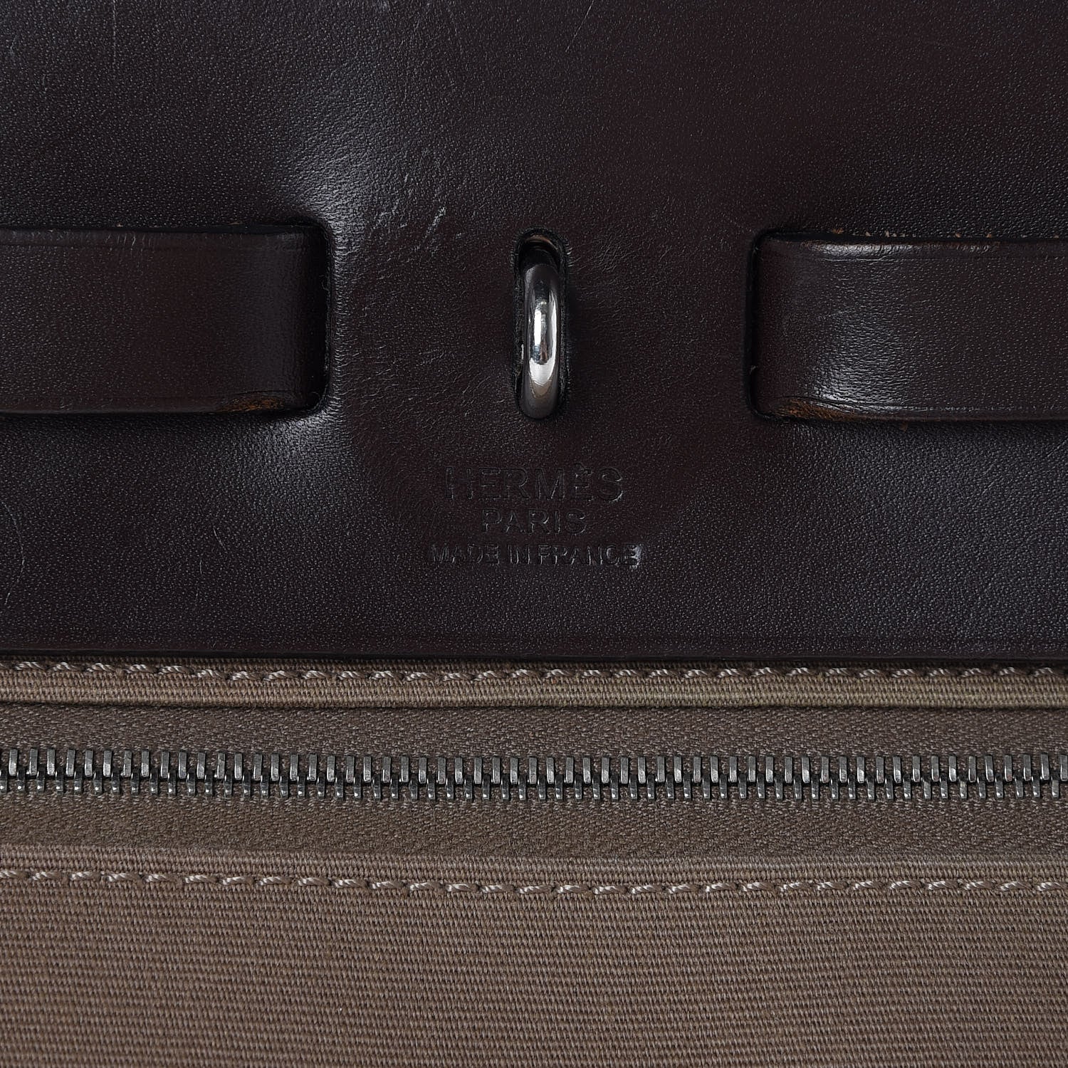 Hermes Vache Hunter Toile Herbag Zip 31 PM Etoupe Ebene 8 of 9