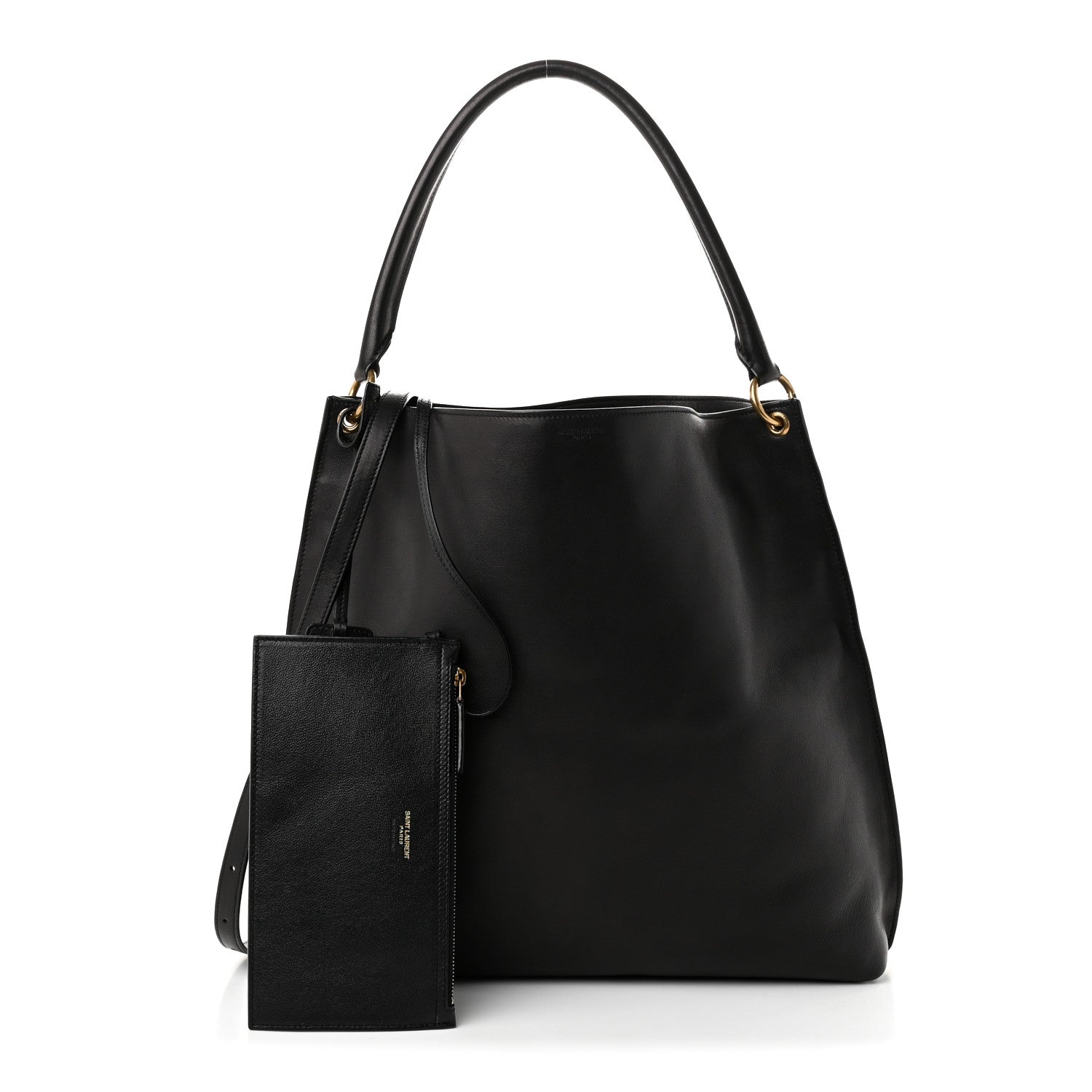 Saint Laurent Calfskin Hobo Black 3 of 10
