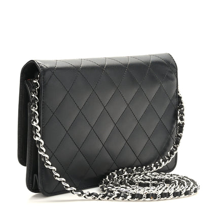 Chanel Calfskin Quilted Cambon Wallet on Chain WOC Black 3 of 10
