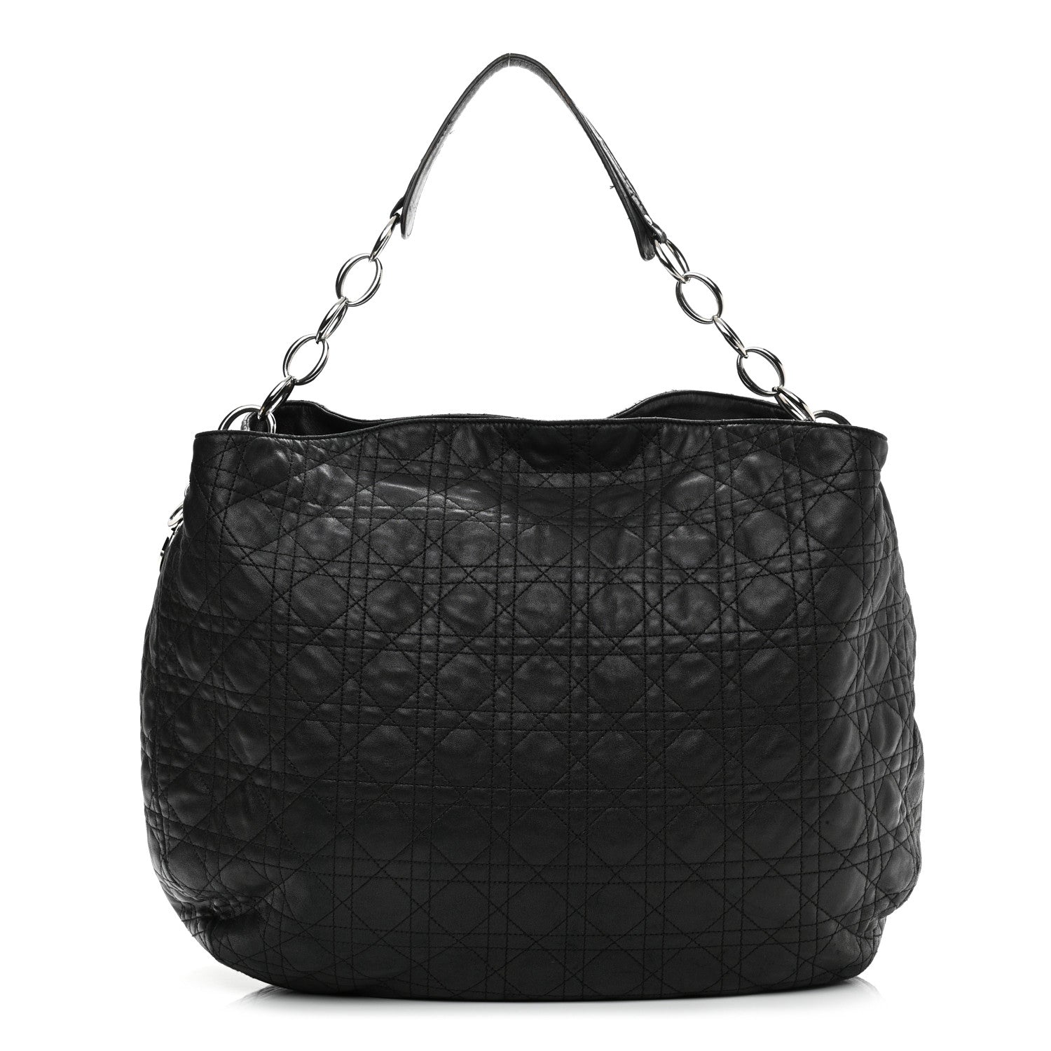 Christian Dior Lambskin Cannage Large Dior Soft Hobo Black 1 of 16