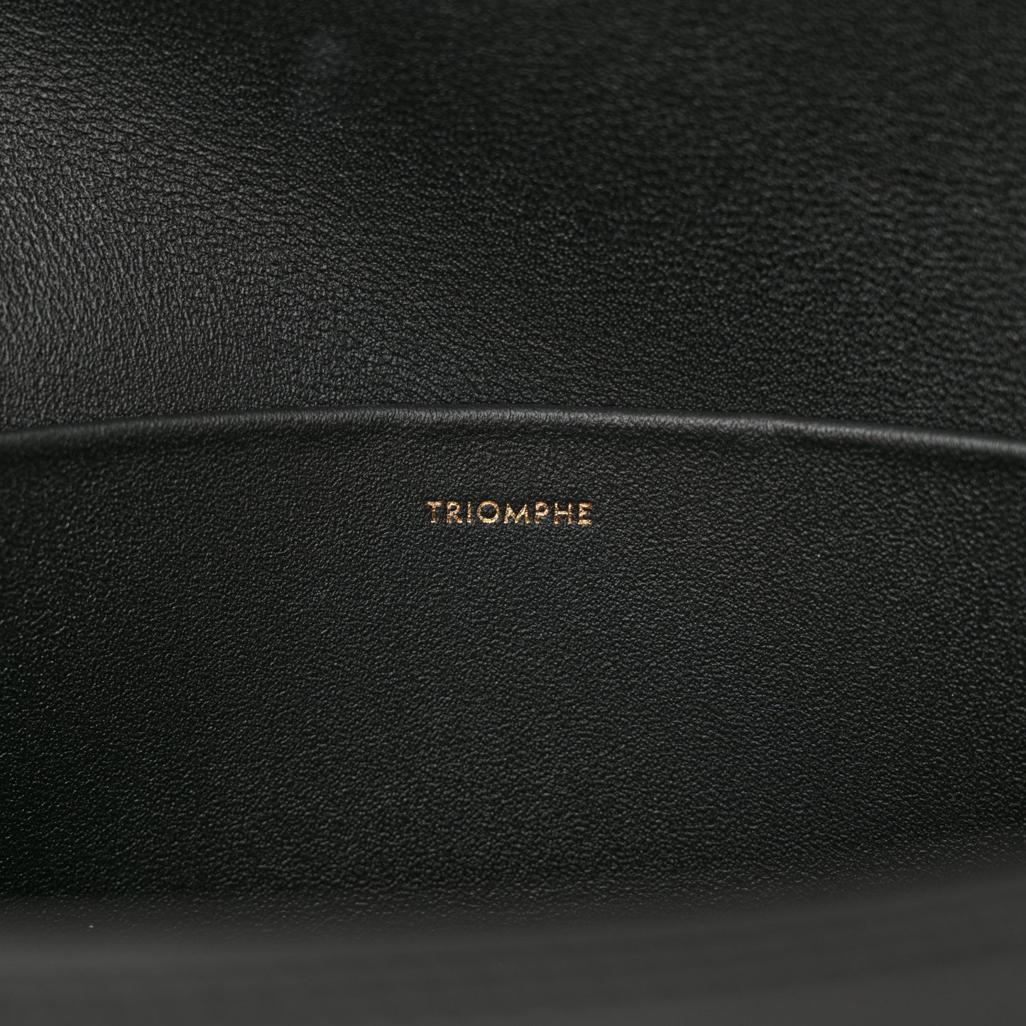 Shiny Calfskin Triomphe Shoulder Bag Black