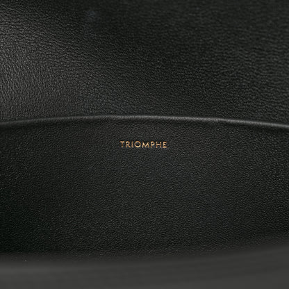 Celine Shiny Calfskin Triomphe Shoulder Bag Black 6 of 12