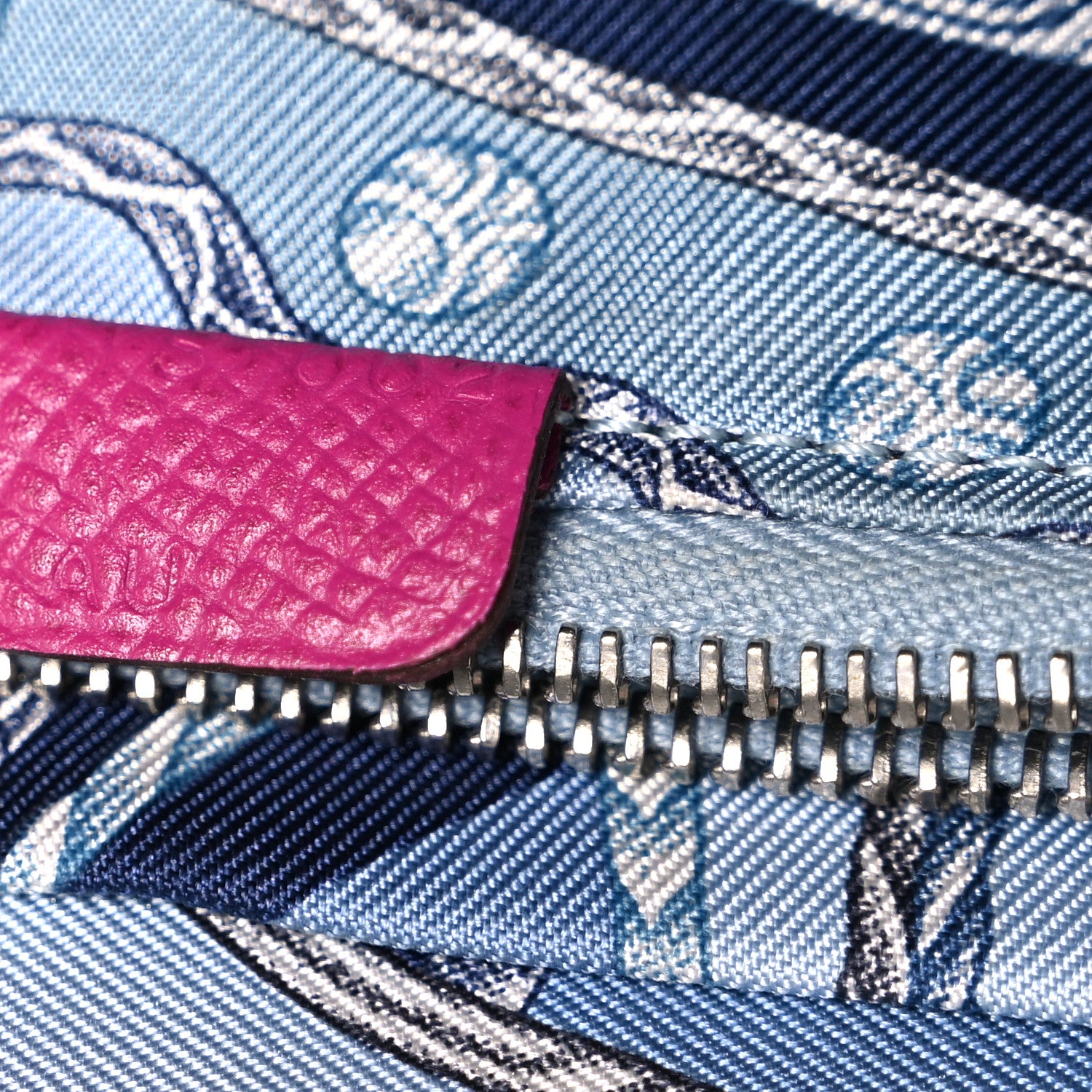 Hermes Epsom Silk'In Wallet Rose Pourpre Bleu Lin 7 of 7