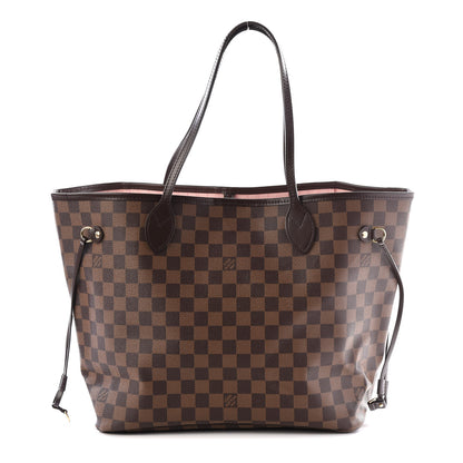 Louis Vuitton Damier Ebene Neo Neverfull MM Rose Ballerine 1 of 13
