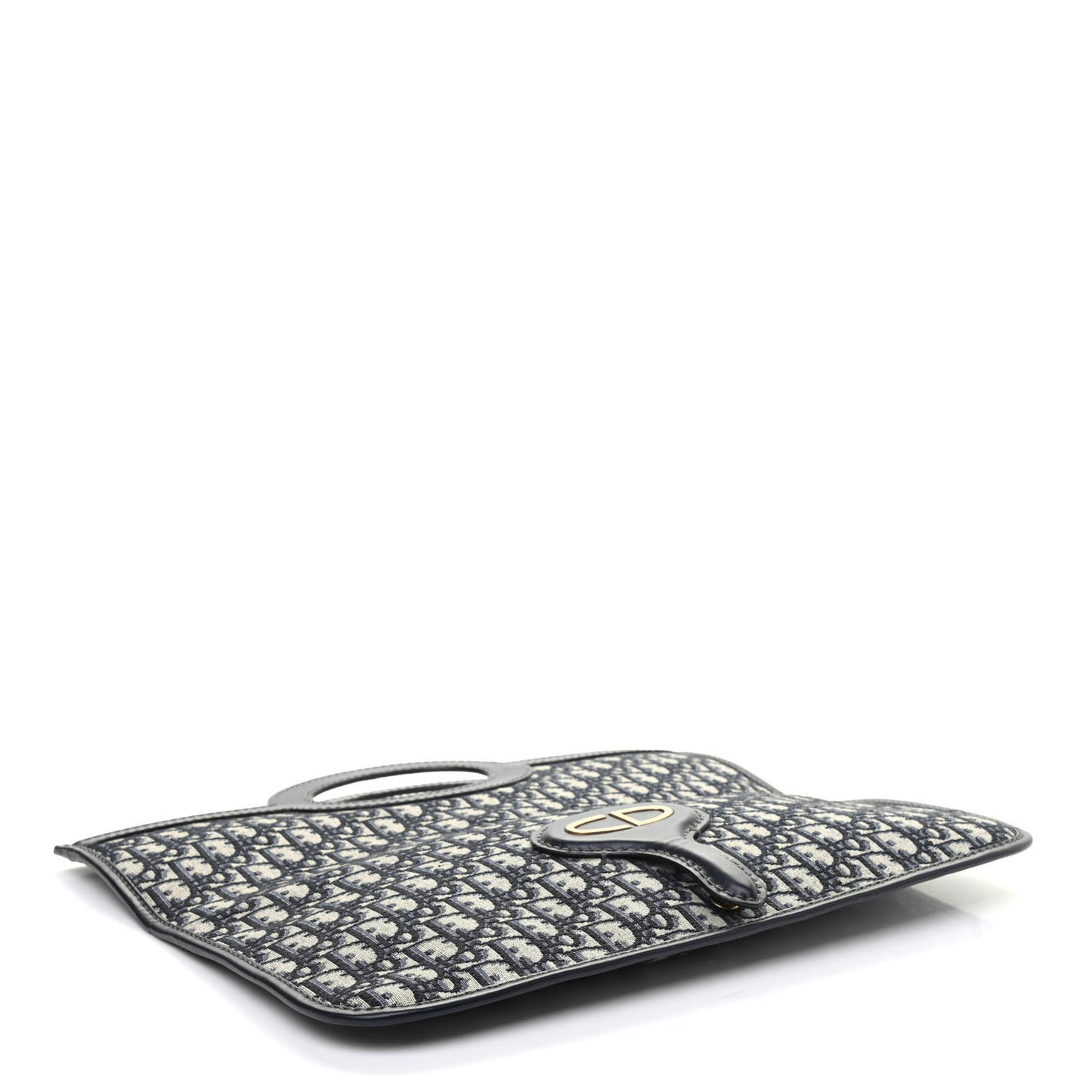 Oblique Fold Over Clutch Blue
